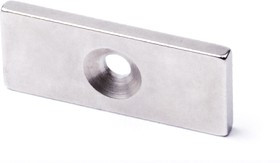 Неодимовый магнит прямоугольник 35х15х3 мм с зенковкой 4/8 мм