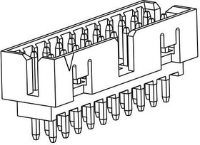 2-2842238-0, Board to Board &amp; Mezzanine Connectors 20P,2MM,SHRD HDR,DRVT,0.76AU,TB
