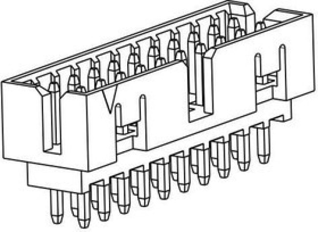 2-2842238-0, Board to Board &amp; Mezzanine Connectors 20P,2MM,SHRD HDR,DRVT,0.76AU,TB