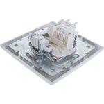 430201 Розетка телефонная RJ11, СУ, Solo, белый Б0043375