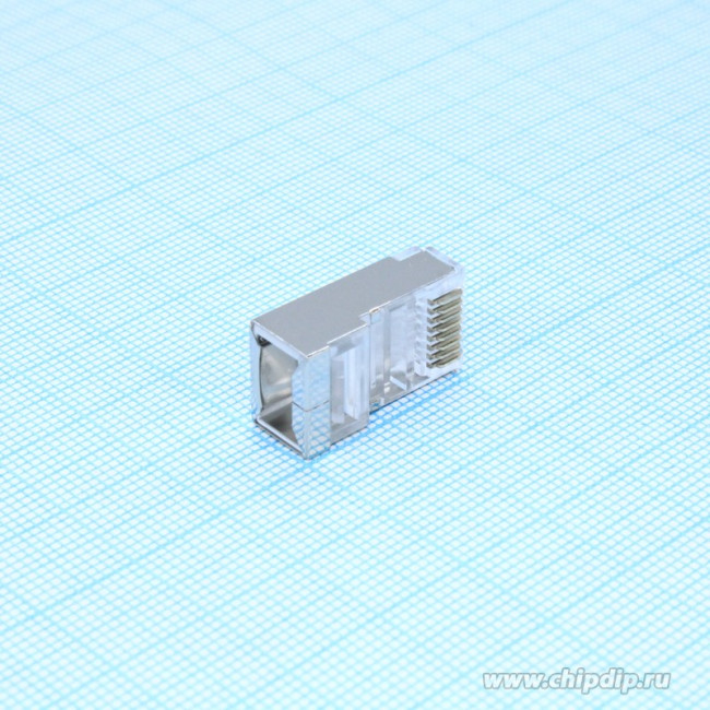 TP8P8C-S-STP (DS1123-14), Вилка сетевая RJ45, экранированная для многожильного провода, CAT6