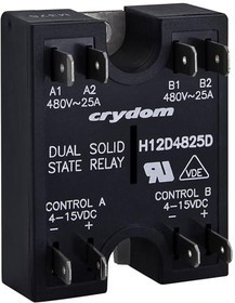 H12D4890, Solid State Relay 15mA 32V DC-IN 90A 530V AC-OUT 4-Pin