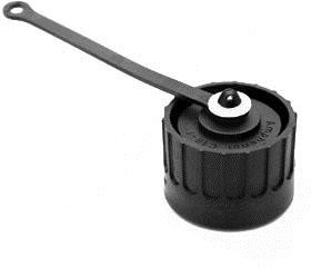 C016-00U000-0201, Amphenol C 16-3 Plug Dust Cap, Shell Size 1, Plastic