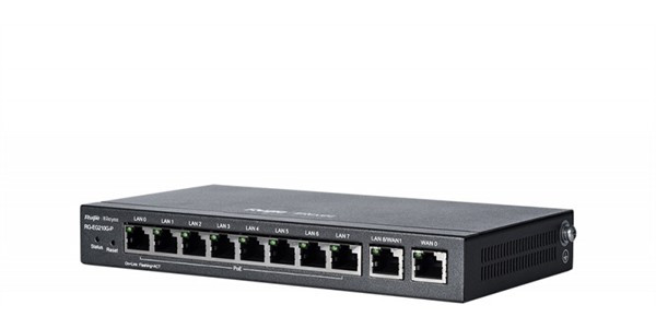 Маршрутизатор Ruijie Reyee 10-Port Gigabit Cloud Managed Gataway, support up to 8 POE/POE+ ports with 70W POE Power budget, up to 4 WAN port