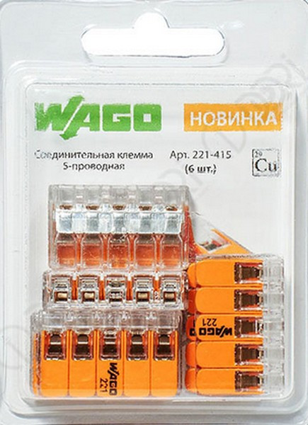 Клемма221-415 6 шт. 2562 Клемма221-415 6 шт. 2562