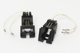 Разъем телефонный 4P4C розетка, контакты 2L, на блок/провод, MXF90133-3