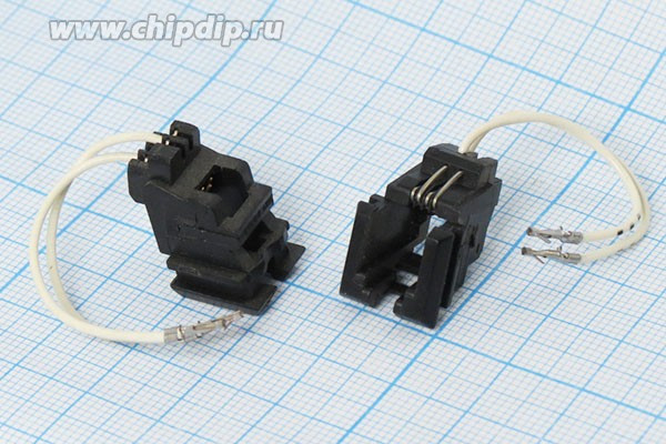 Разъем телефонный 4P4C розетка, контакты 2L, на блок/провод, MXF90133-3