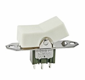 M2012TYW01-JB, Rocker Switches ON-ON FRAME MNT .595 WIDE WHT SOLDER LUG