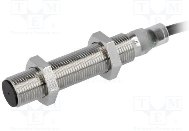 E2BM12LS04WPC12M, Датчик индуктивный, 10-30ВDC, М12, Подключение провод 2м, IP67