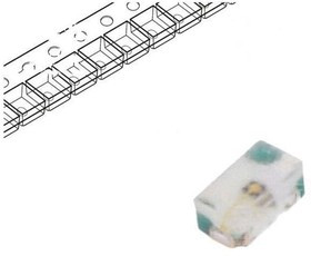 RF-OU0402TS-CE-B, LED; SMD; 0402; orange; 8?100mcd; 1x0.5x0.4mm; 140°; 1.7?2.4V; 5mA