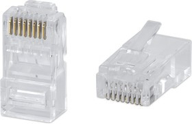 Универсальный коннектор RJ-45 быстрой установки под витую пару, категория 6, (для одножильного и многожильного кабеля) 100 шт ... Универсальный коннектор RJ-45 быстрой установки под витую пару, категория 6, (для одножильного и многожильного кабеля) 100 шт ...