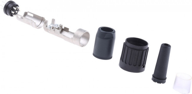 T 3434 501, Circular DIN Connectors 7P CABLE PLUG SODR SILV BAYONET