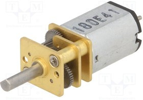 POLOLU-2204, Двигатель: DC, с редуктором, LP, 6ВDC, 360мА, Ось: D профиль, 100: 1