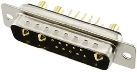 681M13W3103L001, D-Sub Mixed Contact Connectors STD POWER-D 13W3 40A VERT MALE
