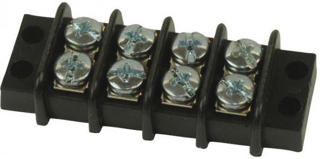 1546307-4, Barrier Terminal Blocks 4P .374" DR BARRIER W/WASHER