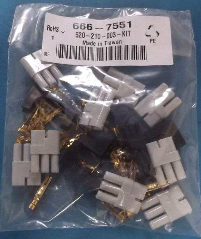 520-210-003-KITRS, 520 Panel Connector Panel Mount, 3P, 8.5A 520-210-003-KITRS, 520 Panel Connector Panel Mount, 3P, 8.5A