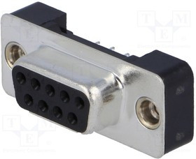 DE09-SA-M2, Разъем D-Sub; PIN: 9; гнездо; "мама"; прямой; THT