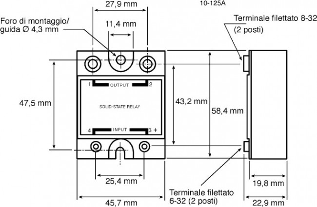D2475PG, 1 240 VAC Series Solid State Relay, 75 A Load, Panel Mount, 280 V rms Load, 32 V Control D2475PG, 1 240 VAC Series Solid State Relay, 75 A Load, Panel Mount, 280 V rms Load, 32 V Control