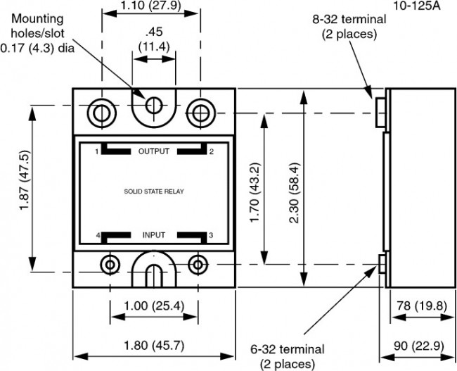 D2475PG, 1 240 VAC Series Solid State Relay, 75 A Load, Panel Mount, 280 V rms Load, 32 V Control D2475PG, 1 240 VAC Series Solid State Relay, 75 A Load, Panel Mount, 280 V rms Load, 32 V Control