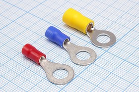 НКИ 1.5-6, Наконечник кольцевой ø6.4мм изолированный, красный 0.25-1.5 мм²; №771 RT клемма"O" d 6,4\0,4\S0,25~1,5\Cu луж\\кр\НКИ1,5-6\