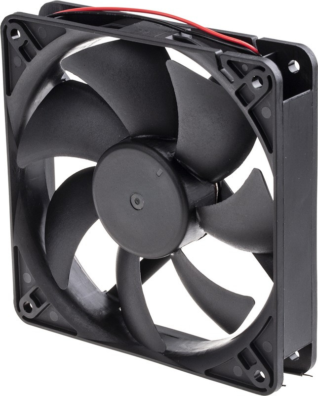 EEC0252B2-000U-A99, Вентилятор осевой, 24В DC, 120х120х25мм, 0.146А, 3.5Вт, качения, 2700об/мин, 2 провода