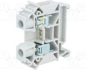 ZUG-10-GY, Соединитель: на рейку, 0,5-16мм2, Кол-во полюс: 1, клеммы: 2, серый