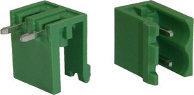 Разъём на печатную плату KLR2GR-5.08-02P 2P/10A/320V/ RM5.08mm/Зелёный (НУ=100шт)