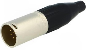 AC7MJ, Вилка; XLR; "папа"; PIN: 7; прямой; на провод; пайка; посеребренные