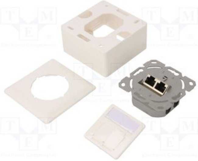 LOG-NP0006A, Гнездо; RJ45; Кат: 6; Keystone; гнездо RJ45 x2; Цвет: белый