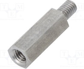 TFM-M6X25/DR249, Дистанцирующая стойка с резьбой, 25мм, Внутр.резьба: M6