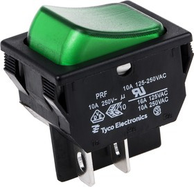 1634201-5, Illuminated DPST, On-Off Rocker Switch Panel Mount 1634201-5, Illuminated DPST, On-Off Rocker Switch Panel Mount