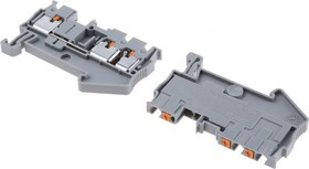 PT 2,5-TWIN, Проходные клеммы, тип подключения Зажимы Push-in, количество точек подсоединения 3