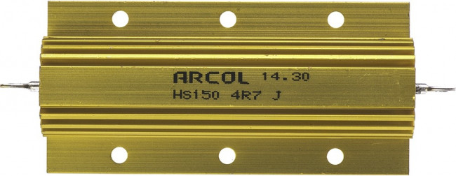 HS1504R7J, Резистор, алюминиевый, 4.7 Ом, HS Series, 150 Вт, ± 5%, Лепесток для Пайки, 2.5 кВ HS1504R7J, Резистор, алюминиевый, 4.7 Ом, HS Series, 150 Вт, ± 5%, Лепесток для Пайки, 2.5 кВ