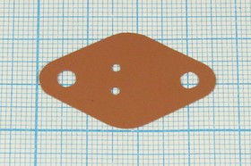 Изоляционная теплопроводящая прокладка из материала Номакон для TO-66, № 13937 изол прокл\ 35x21x0,2