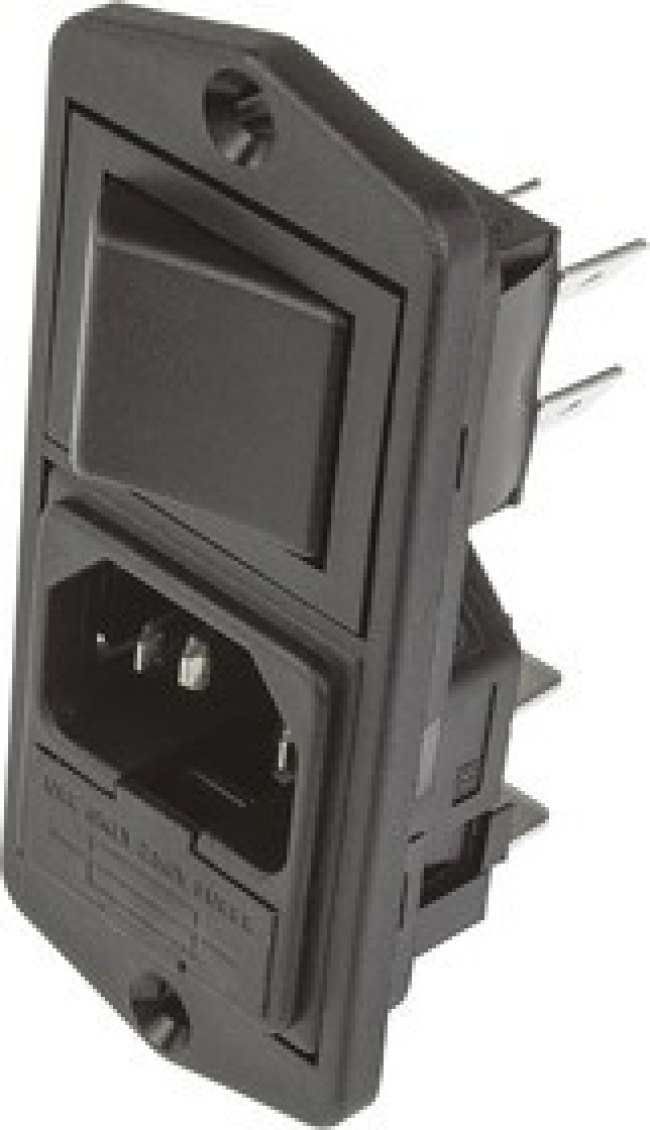 BVA01/Z0000/10, C14 Panel Mount IEC Connector Male, 10A, 250 V, Fuse Size 5 x 20mm BVA01/Z0000/10, C14 Panel Mount IEC Connector Male, 10A, 250 V, Fuse Size 5 x 20mm