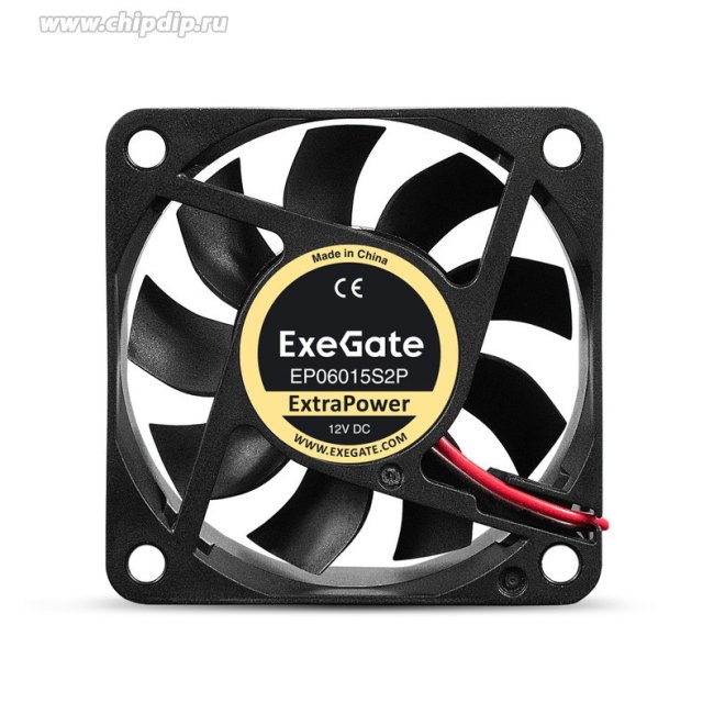 EX295225RUS, Вентилятор 12В DC ExeGate ExtraPower EP06015S2P (60x60x15 мм, Sleeve bearing (подшипник скольжения), 2pin, 4800RPM, 32dBA) EX295225RUS, Вентилятор 12В DC ExeGate ExtraPower EP06015S2P (60x60x15 мм, Sleeve bearing (подшипник скольжения), 2pin, 4800RPM, 32dBA)