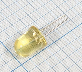 Светодиод 10x14, красный, 50 мкд, угол 30, цвет линзы: прозрачный, КИПД35А1-К