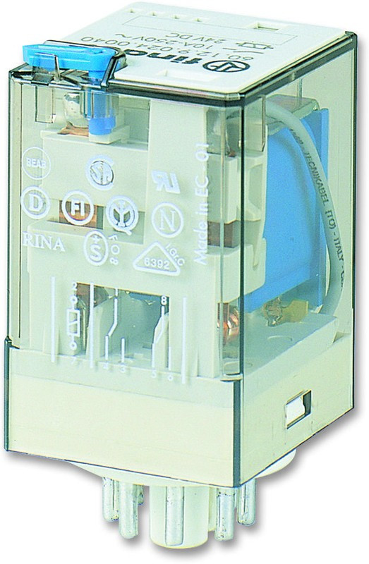 60.12.8.024.0040, Универсальное реле, серия 60, силовое, DPDT, 24В AC, 10А