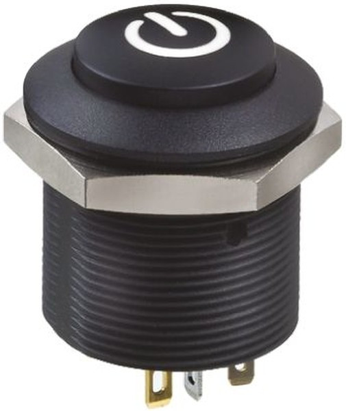 FPAR3D1422F12N9, Apem Illuminated Push Button Switch, Panel Mount, 24.2mm Cutout, DPDT, Green, Red LED, 12V dc FPAR3D1422F12N9, Apem Illuminated Push Button Switch, Panel Mount, 24.2mm Cutout, DPDT, Green, Red LED, 12V dc