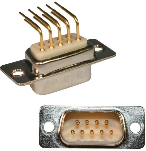 174-E09-113R461, D-Sub Standard Connectors 9 M R/A .370 HW