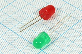 Светодиод 8 x11, зеленый, 250 мкд, угол 60, цвет линзы: матовый, DFL-8PG4SD