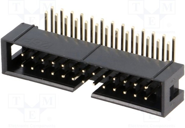 BH-26R (DS1013-26R) (IDC-26MR), Вилка на плату угловая 26pin 2.54мм