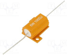 AHP5W-100RJ, Резистор: проволочный, с радиатором, 100Ом, 5Вт, ±5%, 50ppm/°C