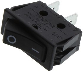 TRG22F2FBBNN, Rocker Switches SPST BLK 16A ON-OFF