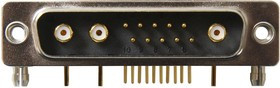 685M13W3103L461, D-Sub Mixed Contact Connectors Coax Combo D Vert PCB 13W3/M/50O/RA