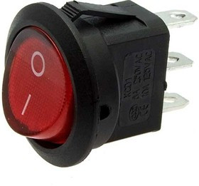 KCD1-102-8-C3-R/3P on-on, Клавишный переключатель KCD1-102-8-C3-R/3P, ON-ON