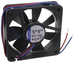 612F, DC Fans DC Tubeaxial Fan, 60x60x15mm, 12VDC, 17.1CFM, 1W, 27dBA, 3900RPM