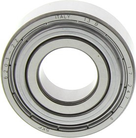 6203-2Z Single Row Deep Groove Ball Bearing- Both Sides Shielded 17mm I.D, 40mm O.D