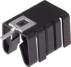 576802B04000G, Heat Sinks Plug-In Heat Sink, TO220, 4 Clip, Single Tab for Vertical, 27.3 C/W, 1.75mm Hole