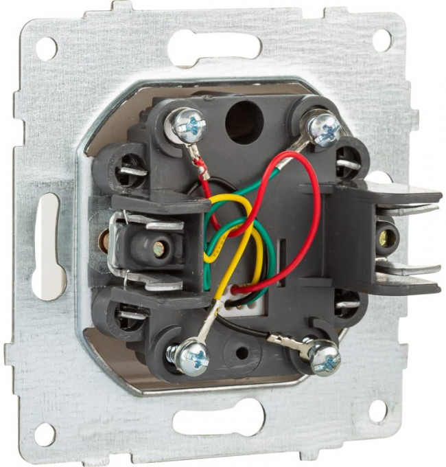 Механизм телефонной 1-местной розетки крем, 600-000302-221